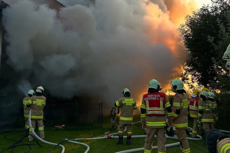 Seeham bei Salzburg – Keller in Brand