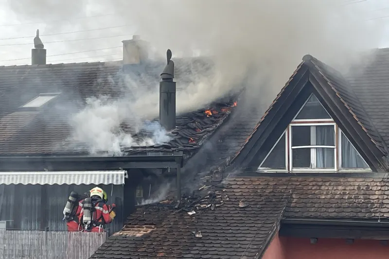 Islikon TG - Hoher Sachschaden nach Brand 