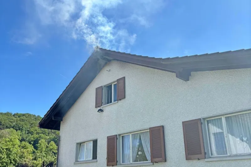 Felben-Wellhausen TG - Hecke und Hausdach in Brand geraten