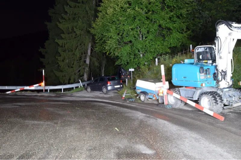 Urnäsch AR - Kontrolle über Auto verloren