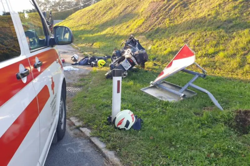 Leutschach – Zwei Motorradfahrer schwer verletzt