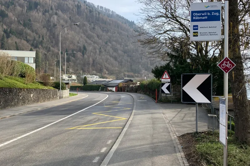 Oberwil ZG – Bushaltestelle wird barrierefrei ausgebaut