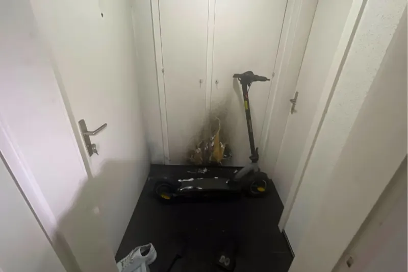Stadt St. Gallen – Akku eines E-Scooters entzündet sich