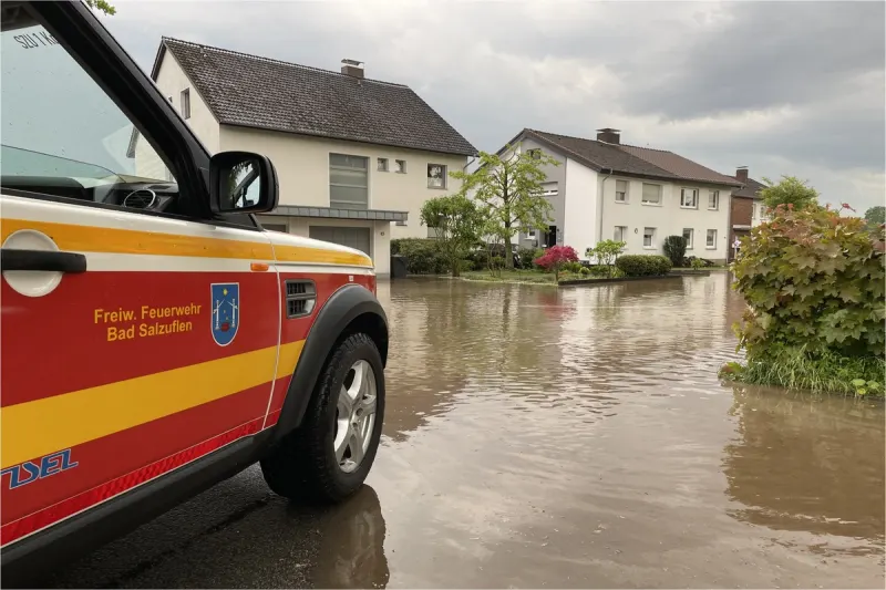 Unwetter sorgt für großes Chaos in Bad Salzuflen