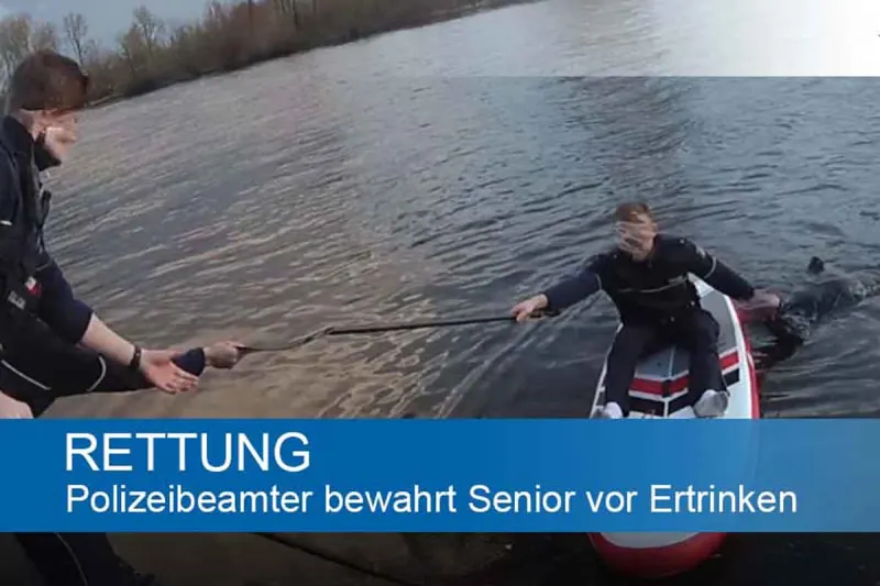 Essen - Polizist rettet Mann vor dem Ertrinken!
