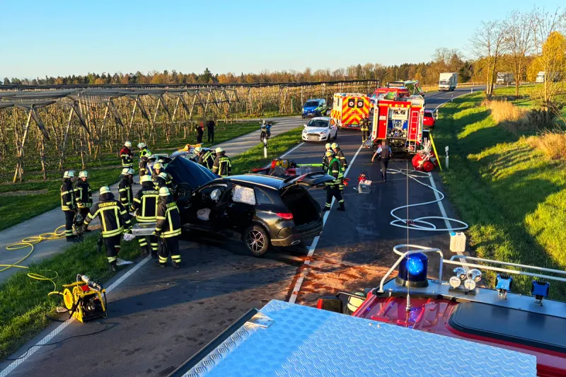 Markdorf – Zwei Verletzte nach frontalem Unfall