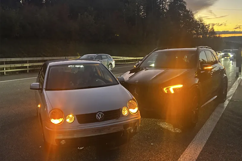 A1 Oberbüren SG – Unfall mit zwei Pkw auf der Autobahn