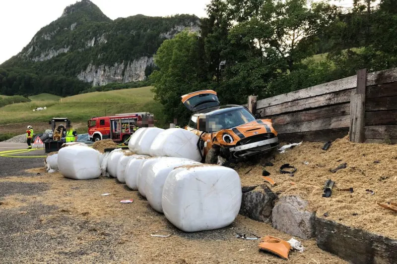 Günsberg SO – Auto kommt bei Unfall von Strasse ab 
