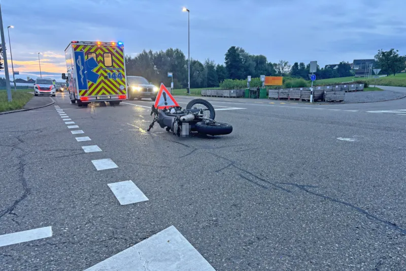 Steinebrunn TG – Motorradfahrer bei Unfall verletzt