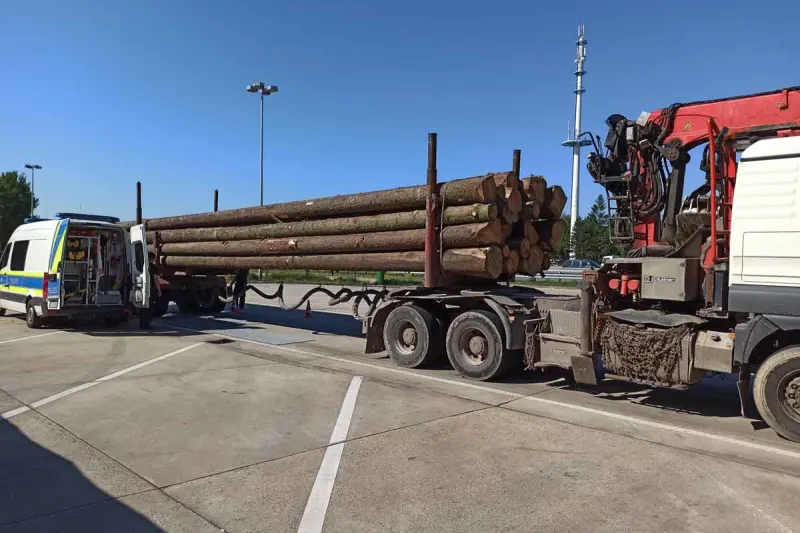 Schleifreisen – Holztransporter aus dem Verkehr gezogen