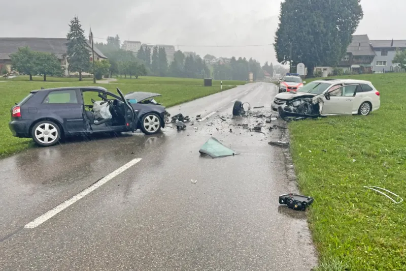 St. Pelagiberg TG - Überholmanöver geht schief - 40-jährige Frau schwer verletzt