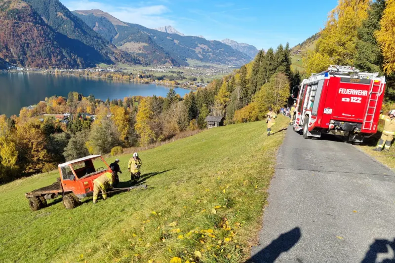 Zell am See – Landwirtschaftliches Fahrzeug umgekippt