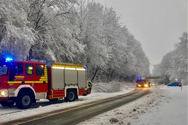 Herdecke – Schneefall sorgt für umgestürzte Bäume