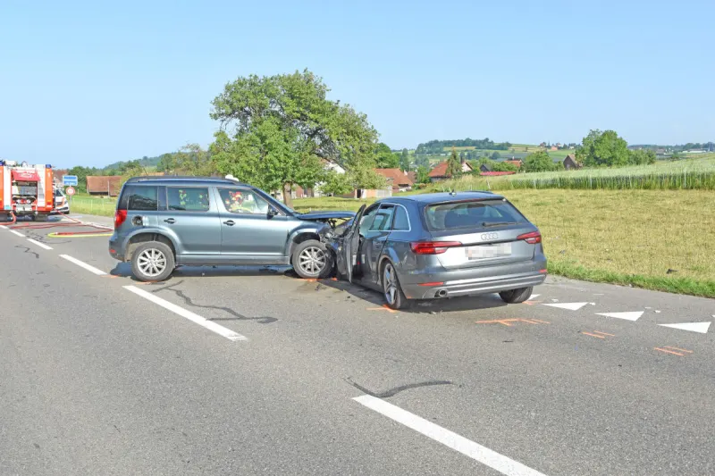 Unfall in Hessenreuti TG – Vier Personen bei Frontalkollision verletzt