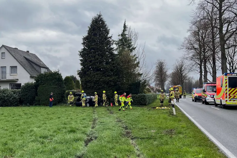 Delbrück – Fahrer nach Unfall bei Überholvorgang schwer verletzt