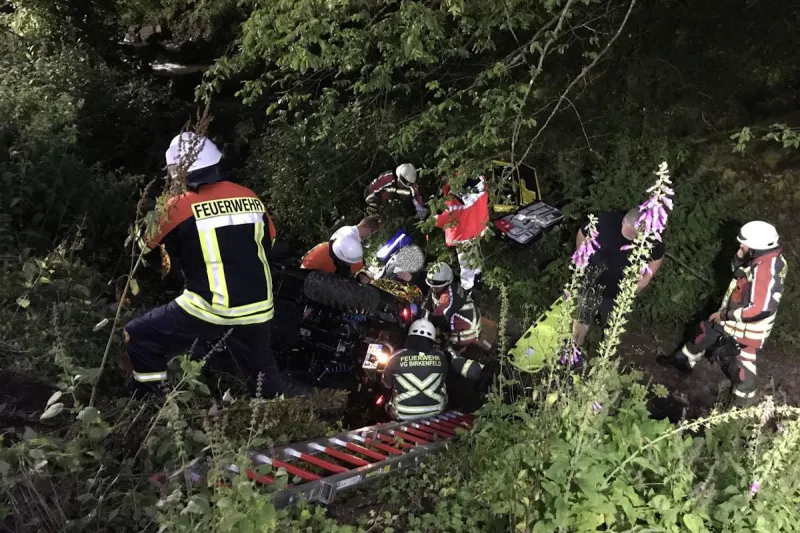 Oberbrombach – Quadfahrer stürzt Abhang hinunter und verunglückt schwer