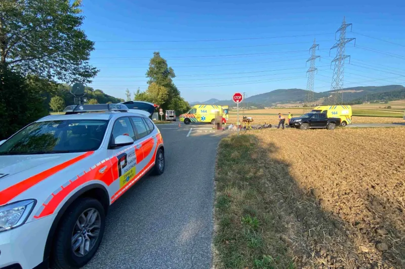 Stüsslingen SO - Zwei Jugendliche nach Kollision mit Lieferwagen verletzt