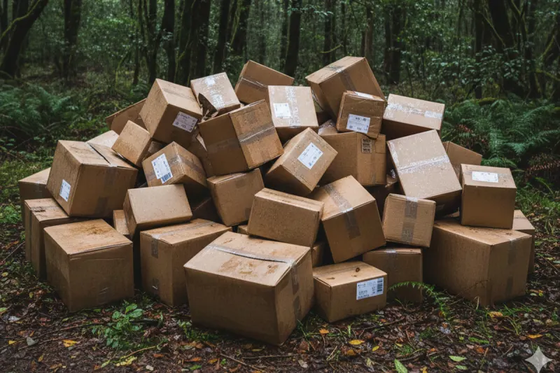 Friedrichshafen – Rund 50 Pakete vor Weihnachten im Wald entsorgt