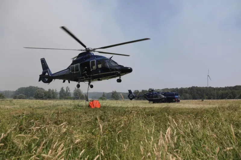 Treuenbrietzen und Beelitz – Bundespolizei unterstützt bei der Bekämpfung von Waldbränden