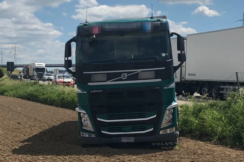 A1 Niederbipp BE – Lastwagen durchbricht Wildschutzzaun