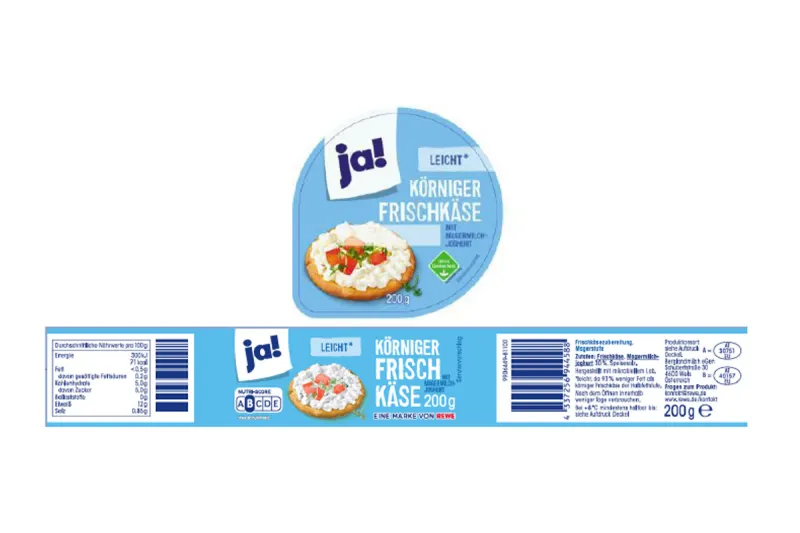 Rückruf –  Verletzungsgefahr beim Verzehr von körnigem Frischkäse