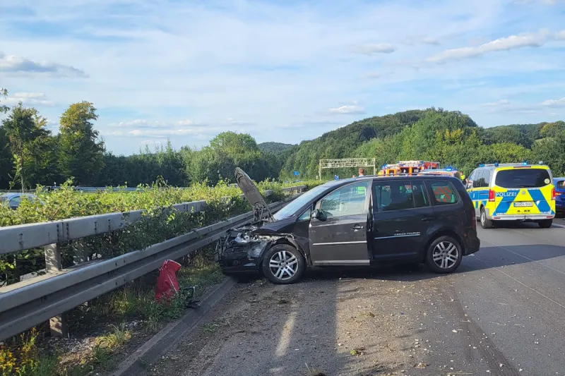 A43 Sprockhövel NW – Zwei Verletzte bei Unfall auf Autobahn