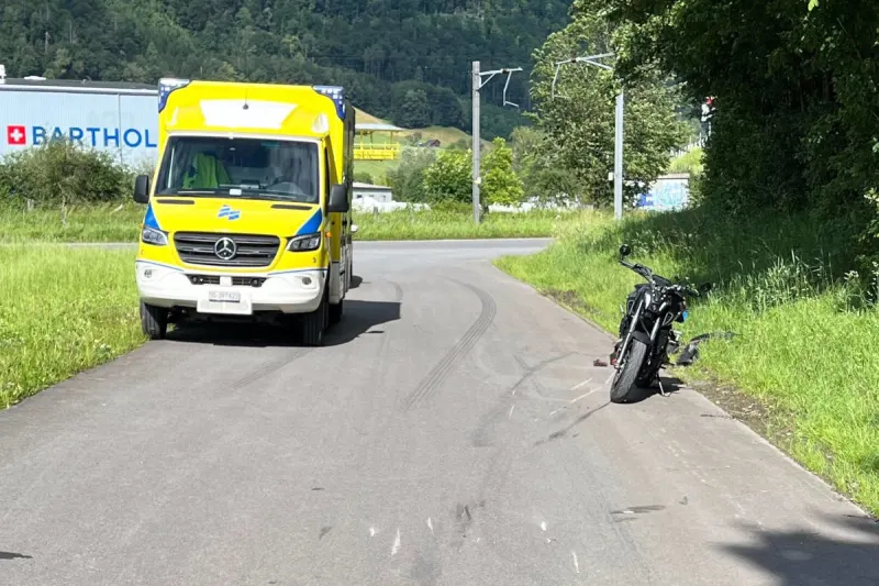 Walenstadt SG – Selbstunfall mit Motorrad