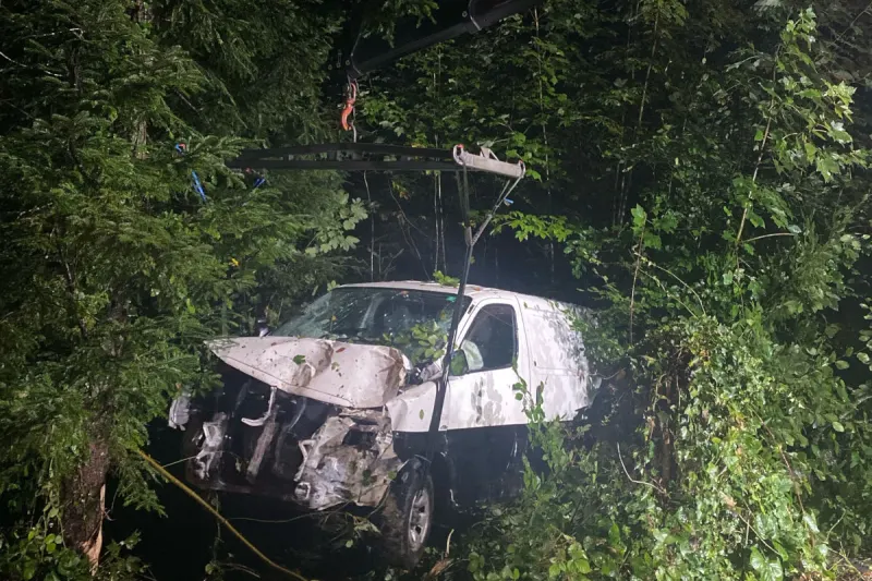 Unfall bei Breitenbach SO – Lieferwagen stürzt Böschung hinab