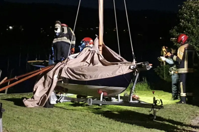 Steckborn TG – Brand bei einem Segelschiff 