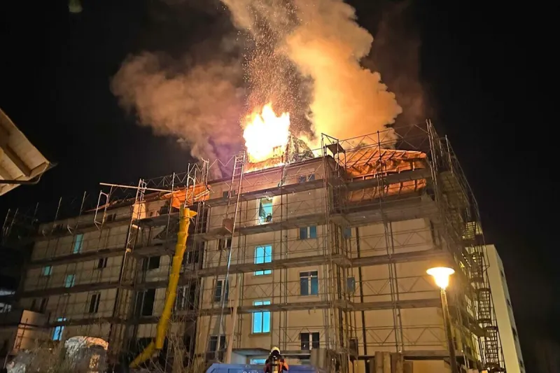Kreuzlingen TG - Egelseestrasse wegen Brand gesperrt