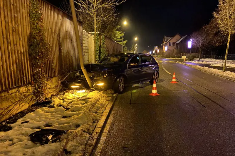 Berikon AG – Stark alkoholisiert Unfall gebaut