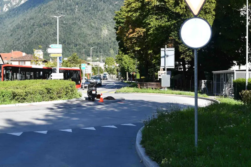 Chur GR – Motorradfahrer bei Unfall in Kreisel verletzt