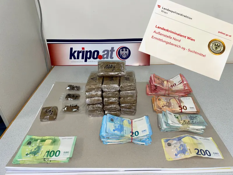 Wien – Zwei Festnamen nach dem Suchtmittelgesetz