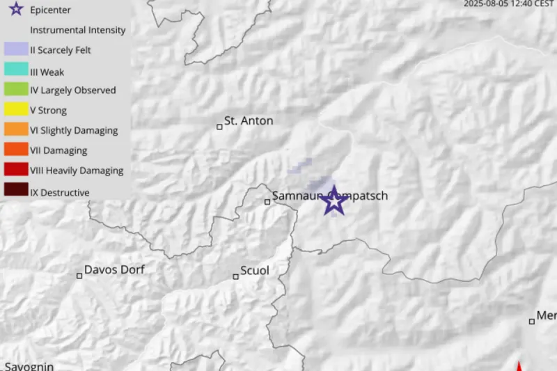 Erdbebenmeldung - Beben an der Schweizer Grenze registriert
