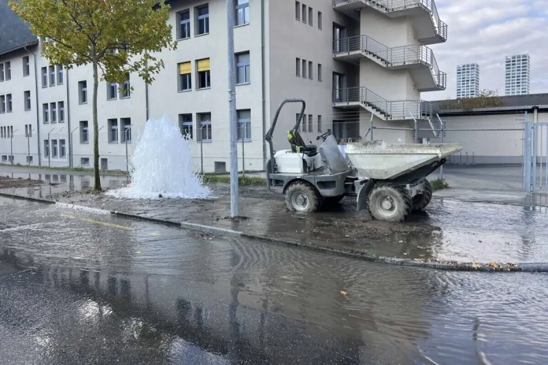 Unfall in Chur GR – Hydrant aus Verankerung gerissen