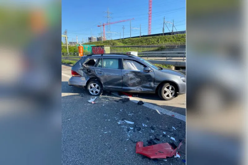 A2 Muttenz BL – Auffahrkollision mit Folgekollision führt zu massiven Verkehrsbehinderungen
