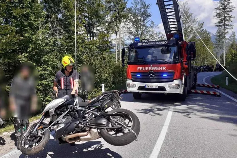 Bad Aussee - Schwerer Motorradunfall
