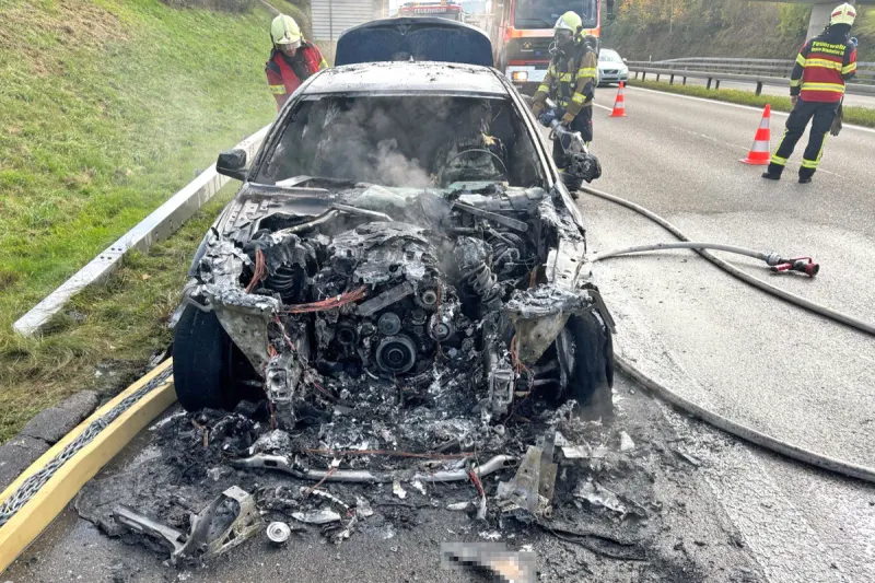 Sirnach TG – Auto in Flammen aufgegangen