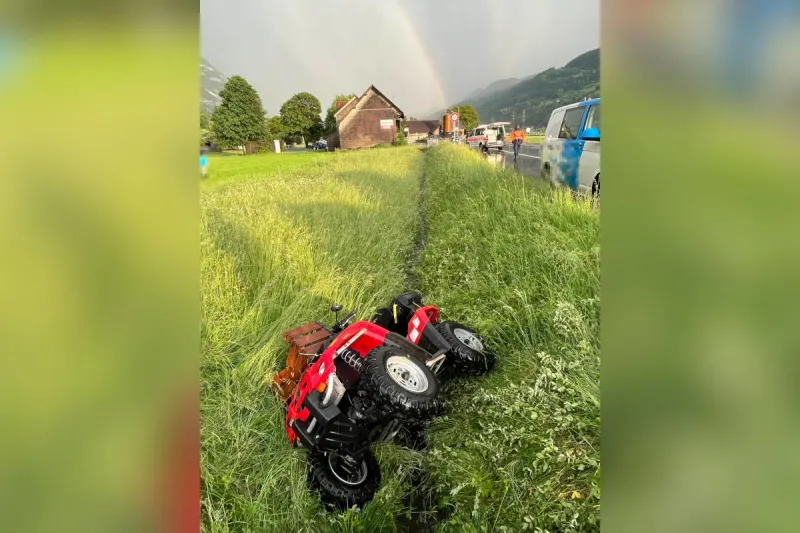 Flums SG – Mit Quad bei Unfall in Bach gelandet