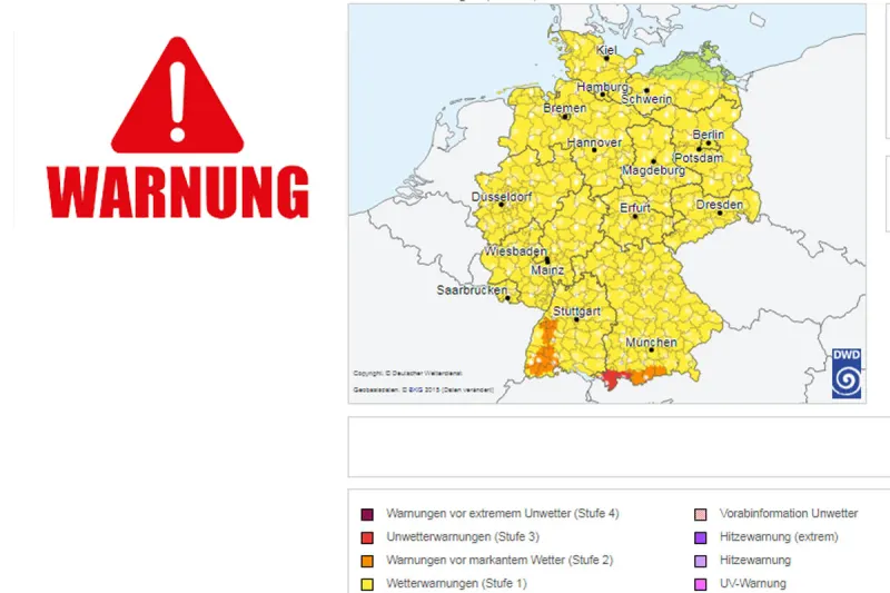 Skandinavische Kaltfront bringt Schneefall und Glätte