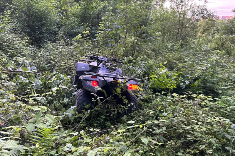 Berlingen TG - Quadfahrer stürzt einen Abhang hinab
