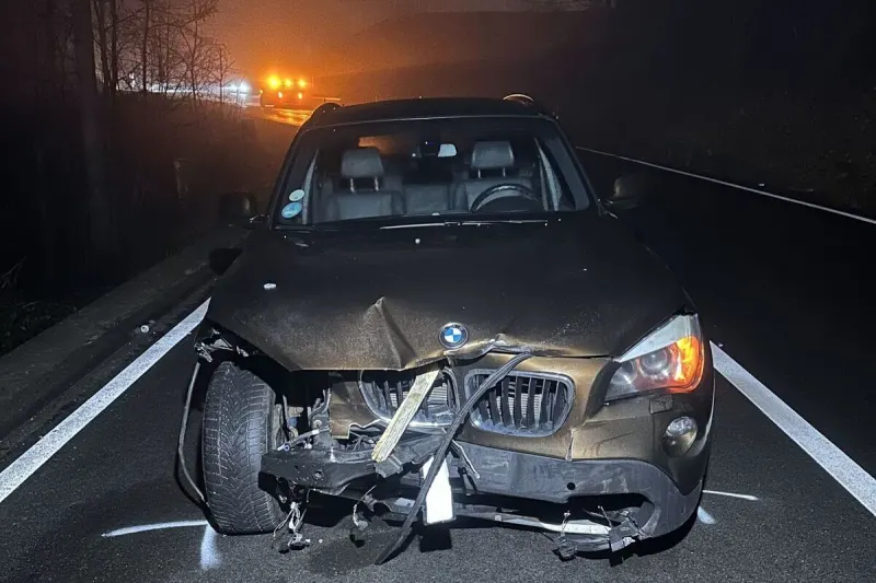 Unfall in Herisau AR – Auto gerät von Fahrbahn ab