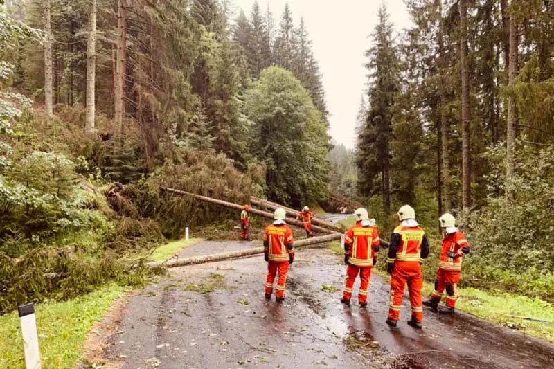 Krieglach - Gewitter halten Feuerwehr auf Trab