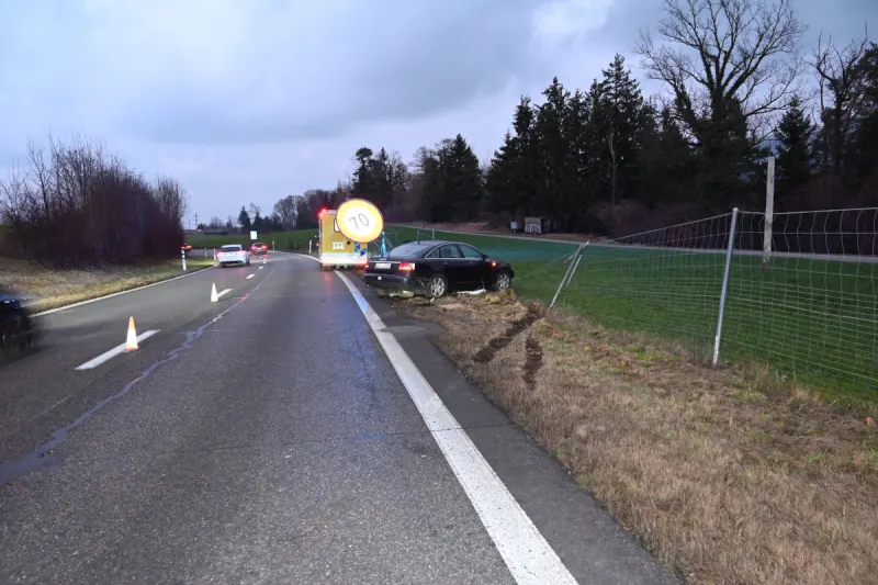 A1 Mörschwil SG – Fahrunfähige Lenkerin verunfallt