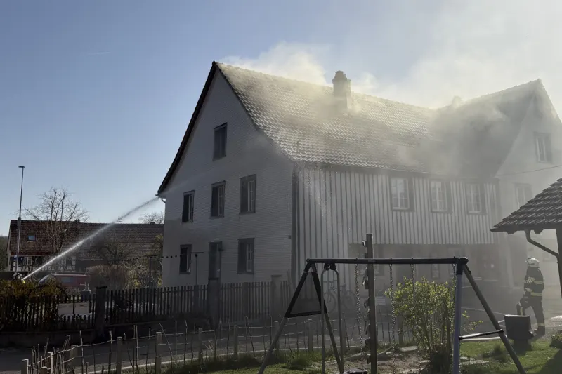 Siegershausen TG – Brand an Hausfassade