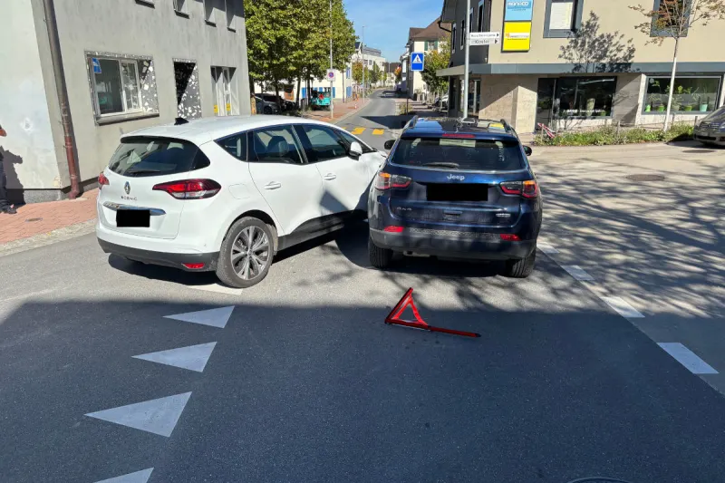 Schaan FL – Unfall an Kreuzung