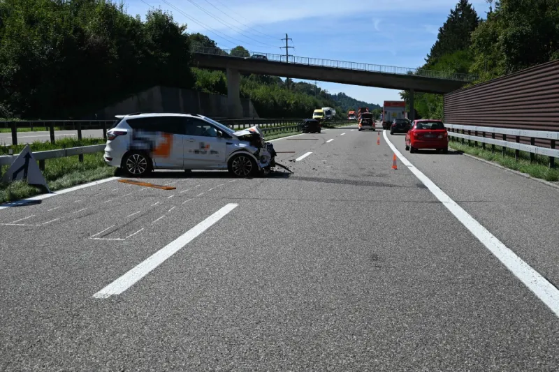 Rorschacherberg SG - Auffahrunfall auf Autobahn A1