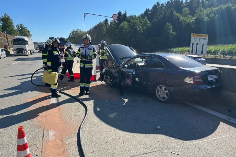 Langer Stau nach Unfall mit Lkw auf A2 bei Gleisdorf