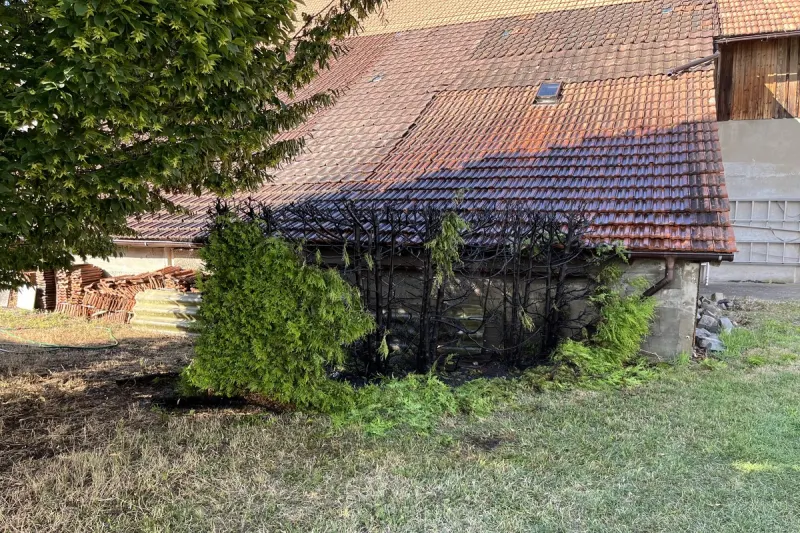 Kradolf TG - Heckenbrand mit Sachschaden