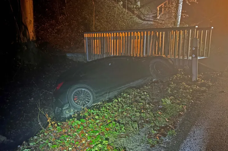 Frauenfeld TG – Alkoholisierter Autofahrer landet bei Unfall im Bach